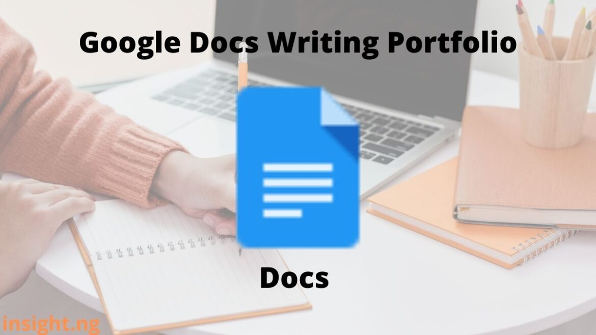 writing portfolio on google docs